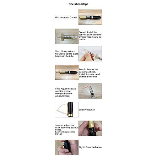 0.3ML/0.5ML Hyaluronic Acid Syringe Pen, 2 in 1 Hyaluron Pen Set Professional...