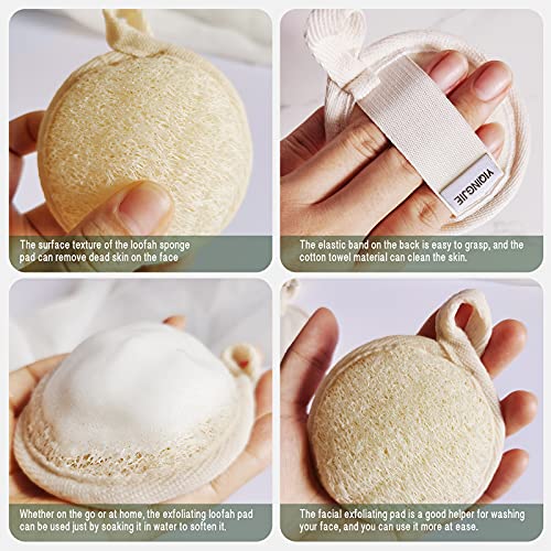 Face Exfoliating Loofah Pad Scrubber, Manual Facial Cleansing and Makeup Remo...
