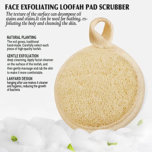 Face Exfoliating Loofah Pad Scrubber, Manual Facial Cleansing and Makeup Remo...