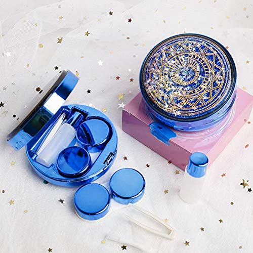 YiQiYi Exquisite Eye Lenses Container- Drift Sand Contact Lens Case Contact L...