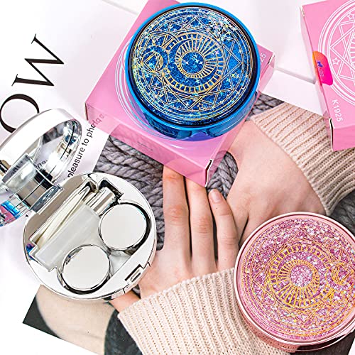 YiQiYi Exquisite Eye Lenses Container- Drift Sand Contact Lens Case Contact L...