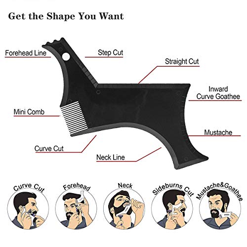 Beard Shaper - Beard Shaping Tools - Include Beard Template Guide, Profession...