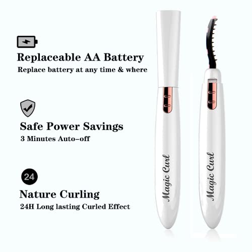 Heated Eyelash Curler, Electric Eyelash Curlers - Portable Lash Curler , Long...
