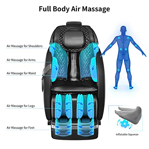 YITAHOME Full Body Massage Chair Zero Gravity 145CM/57.08“ SL Track Shiatsu D...