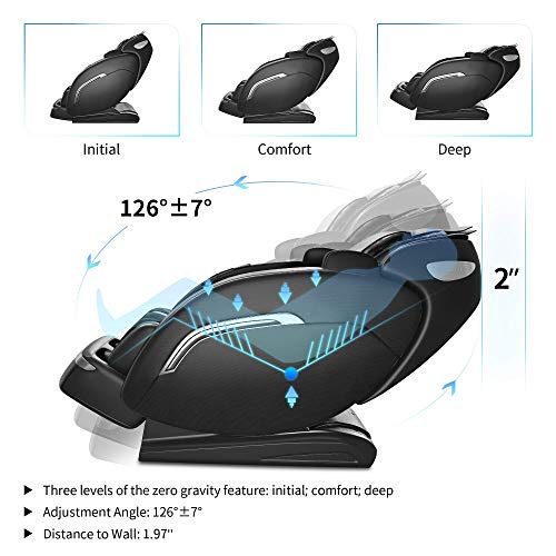 YITAHOME Full Body Massage Chair Zero Gravity 145CM/57.08“ SL Track Shiatsu D...