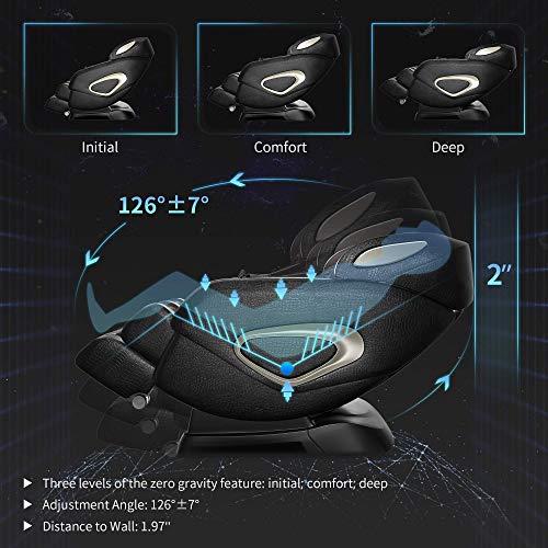 YITAHOME Zero Gravity Massage Chair SL Track, Full Body Shiatsu Massage Recli...