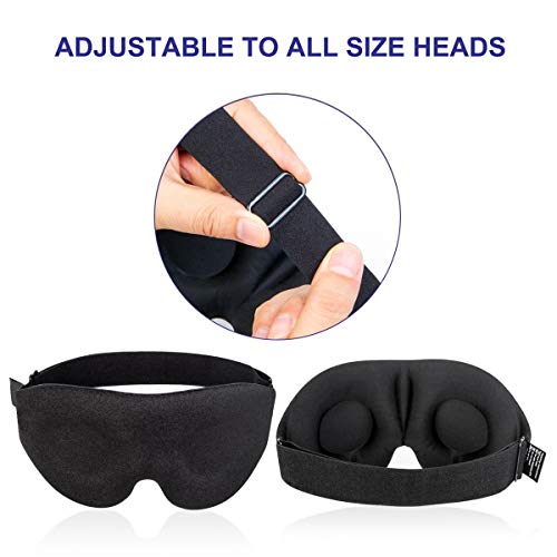YIVIEW Sleep Mask for Women Men, 100% Blockout Light Eye Mask for Sleeping 3D...