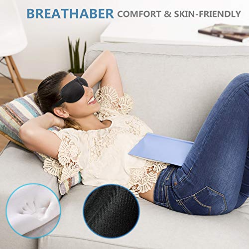 YIVIEW Sleep Mask Pack of 3, Lightweight & Comfortable Super Soft Adjustable ...