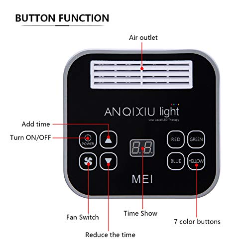 LED Face Mask, 7 Color PDT LED Photon Lamp Facial Body Therapy Touch Screen F...