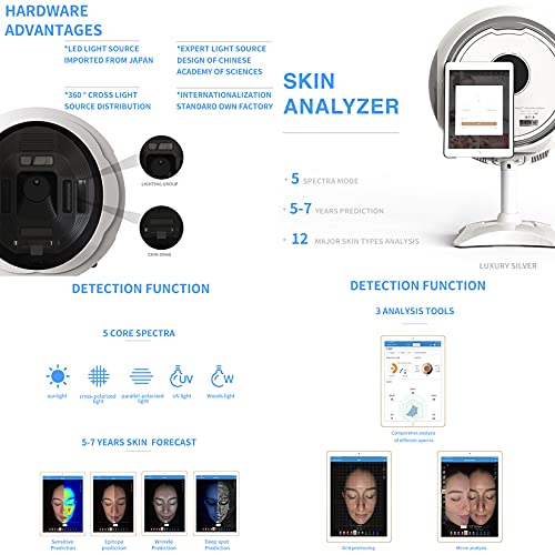 Skin Analyzer Smart AI Digital Skin Analysis Facial Imaging System for Beauty...