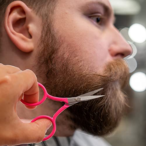 YJSStriving Mustache Scissors Beard Trimming Scissors - 3.5 Inch Small Precis...