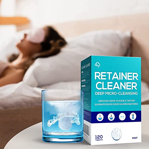 Retainer & Denture Cleaner Tablets 120 Pcs (4 Months Supply) - Retainer Clean...