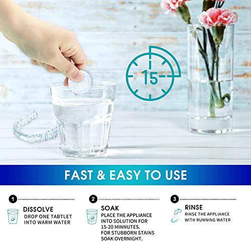 Retainer & Denture Cleaner Tablets 120 Pcs (4 Months Supply) - Retainer Clean...