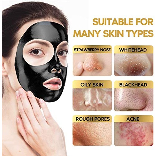 Blackhead Remover Mask Kit, Peel Off Black Mask, Purifying Charcoal Face Mask...
