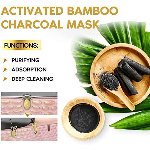 Blackhead Remover Mask Kit, Peel Off Black Mask, Purifying Charcoal Face Mask...