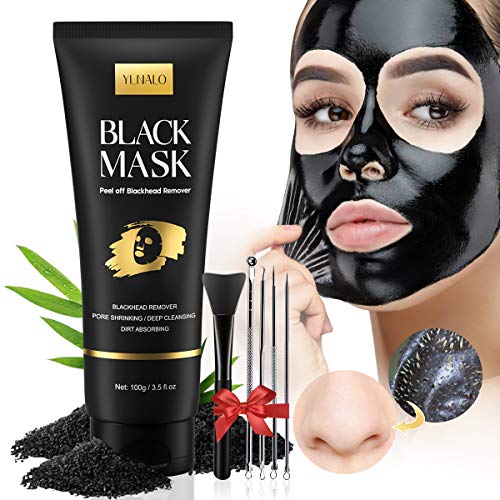 Blackhead Remover Mask Kit, Peel Off Black Mask, Purifying Charcoal Face Mask...