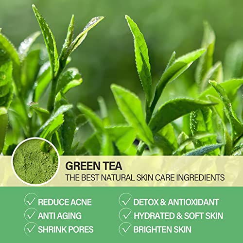 Green Tea Peel Off Mask 3-in-1 Blackhead Remover Peel Off Face Mask Deep Clea...