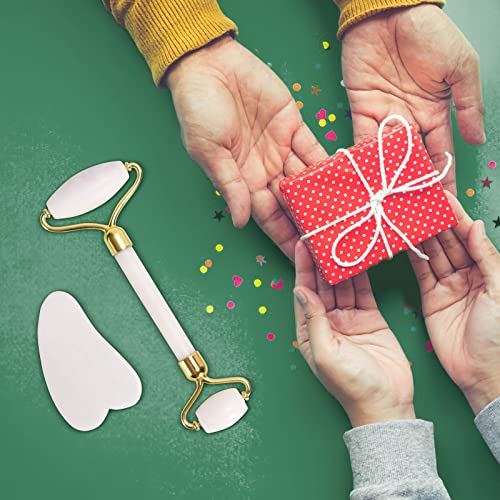 Jade Roller Gua Sha Set - Facial Skin Care Set, Facial Beauty Tools, Natural ...