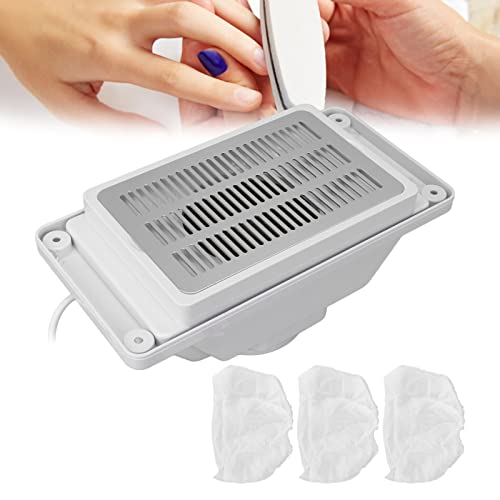 Nail Dust Collector, with Reusable Filter, Powerful Nail Vacuum Fan Vent Dust...