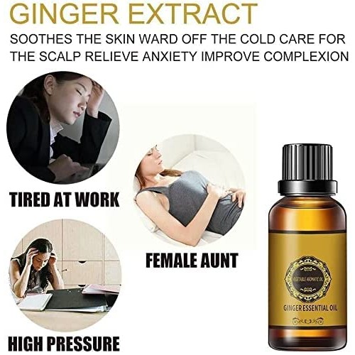 Belly Drainage Ginger Oil, Natural Drainage Ginger Oil Essential Relax Massag...