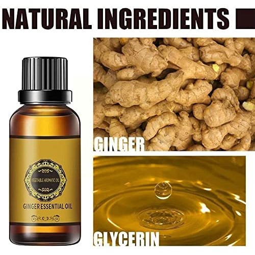 Belly Drainage Ginger Oil, Natural Drainage Ginger Oil Essential Relax Massag...