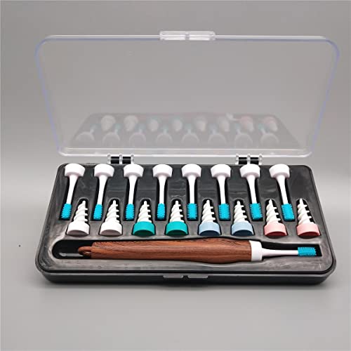 Q Grips Ear Wax Remover,Soft Spiral Earwax Removal Tool with 16 Replacement H...