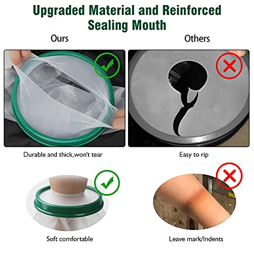 Waterproof Foot Cast Cover for Adult Shower Bath, Watertight Seal Foot Protec...