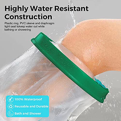Waterproof Foot Cast Cover for Adult Shower Bath, Watertight Seal Foot Protec...