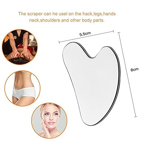 Gua Sha Facial Tool Scraping Massage Stainless Steel Guasha Board SPA Salon A...
