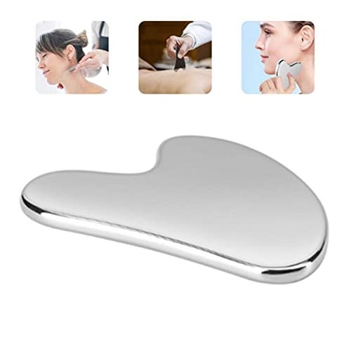 Gua Sha Facial Tool Scraping Massage Stainless Steel Guasha Board SPA Salon A...
