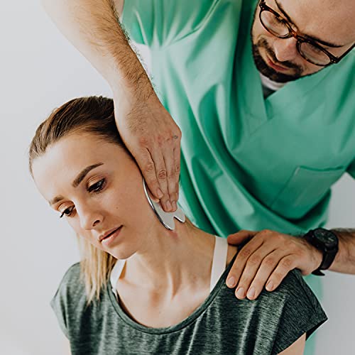 Gua Sha Facial Tool Scraping Massage Stainless Steel Guasha Board SPA Salon A...