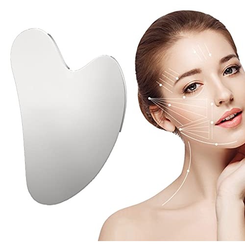 Gua Sha Facial Tool Scraping Massage Stainless Steel Guasha Board SPA Salon A...
