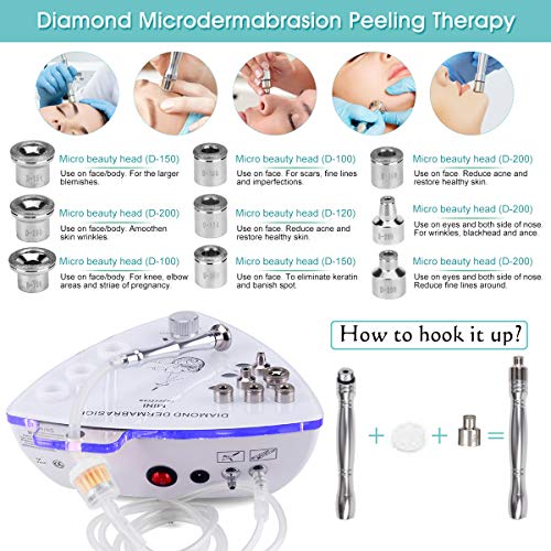 Diamond Microdermabrasion Machine with Spray Gun, Yofuly 65-68cmHg Suction Po...