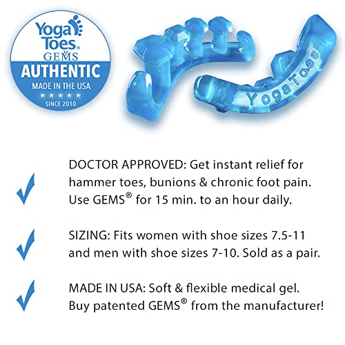 YogaToes GEMS: Gel Toe Stretcher & Toe Separator - America’s Choice for Fight...