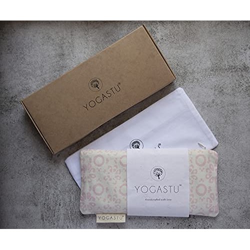 Yogastu Multipurpose Organic Weighted Eye Pillow for Sleeping, Spa Therapy, H...
