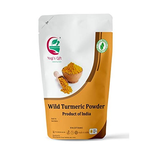 Yogi’s Gift | 100 % Pure Organic Wild Turmeric powder for face | 8 Oz (227 gr...