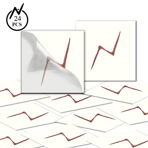 YoHold Wizard Lightning Bolt Scar Temporary Tattoos for Halloween, Wizard The...