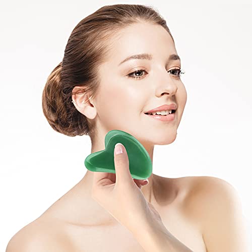 Gua Sha,Gua Sha Facial Tool, Natural Jade Stone Guasha Tool for Face Gua Sha ...