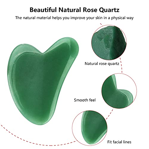 Gua Sha,Gua Sha Facial Tool, Natural Jade Stone Guasha Tool for Face Gua Sha ...