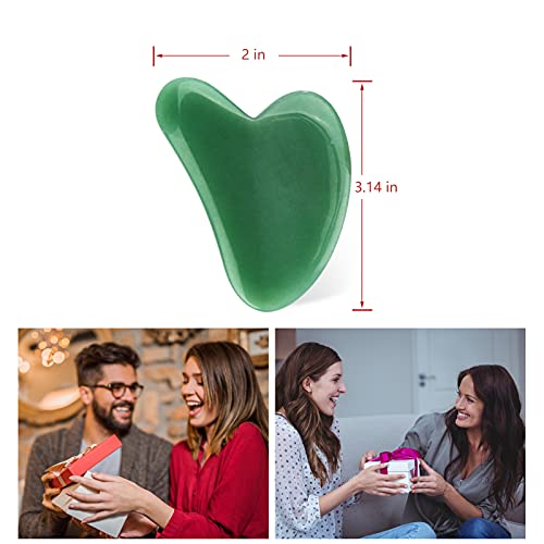 Gua Sha,Gua Sha Facial Tool, Natural Jade Stone Guasha Tool for Face Gua Sha ...