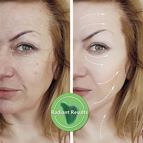 Gua Sha,Gua Sha Facial Tool, Natural Jade Stone Guasha Tool for Face Gua Sha ...