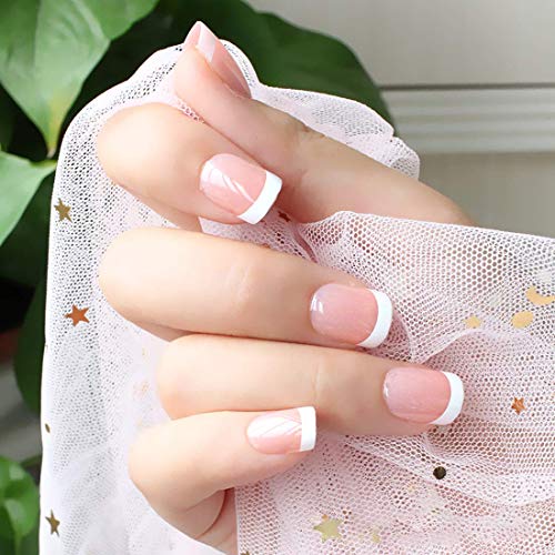 Yokilly 120 Pieces Natural French Fake Nails,Acrylic False Nails Kit Includin...