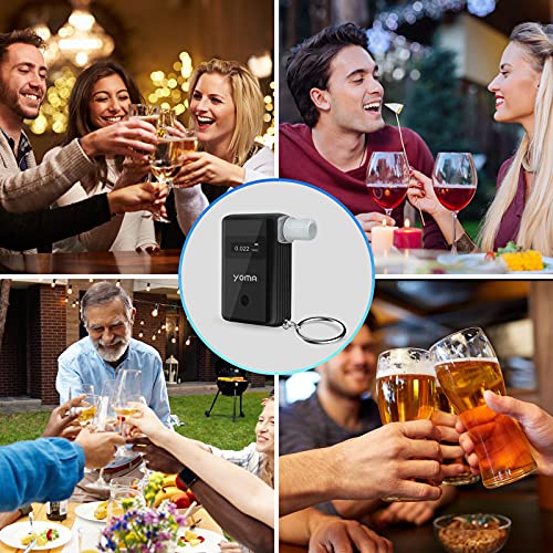 Breathalyzer, yoma AT800 Professional BAC Tester with Digital LCD Screen, Pol...