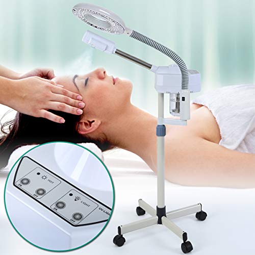 Yonntech 2 in 1 Professional Facial Steamer With 5X Magnifying Lamp Large Aro...