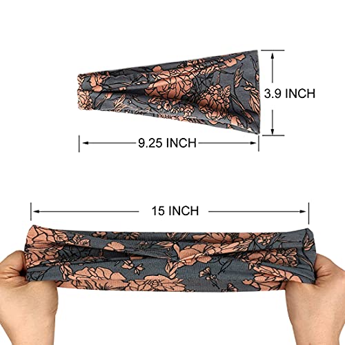 Boho Headbands For Women Fashion Wide Headband Yoga Workout Head Bands Hair A...