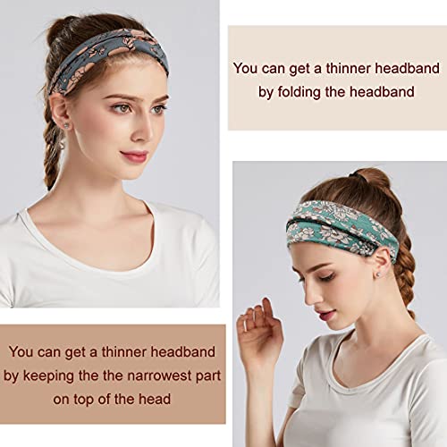 Boho Headbands For Women Fashion Wide Headband Yoga Workout Head Bands Hair A...