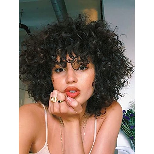 YOO Afro Kinky Curly Hair Topper Synthetic Top hairpiece Closure Hair 3 Clips...