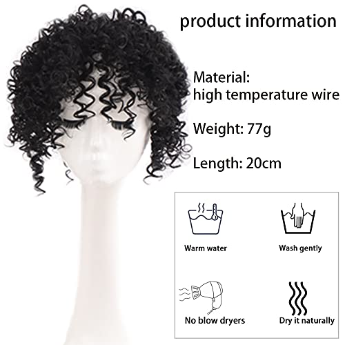 YOO Afro Kinky Curly Hair Topper Synthetic Top hairpiece Closure Hair 3 Clips...