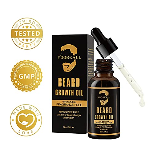 Beard Growth Oil (Grow Your Beard Fast) for Beard More Full and Thick, YOOBEA...