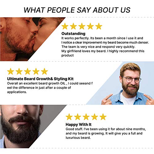 Beard Growth Oil (Grow Your Beard Fast) for Beard More Full and Thick, YOOBEA...